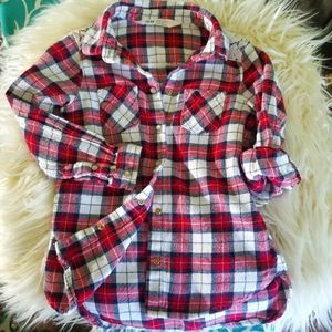 H&M Toddler Girl Flannel Shirt 2-3Y Red/Blue/White